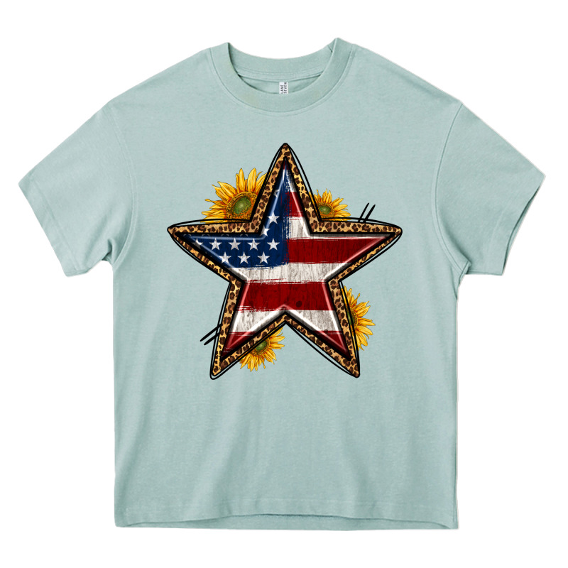 Western 4th Of July Star Heavy Core Tee by HRA Design Shop | Teevron