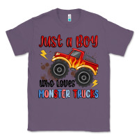 Lavender just a boy who loves monster trucks Classic Tee - MaliasSmallBusiness