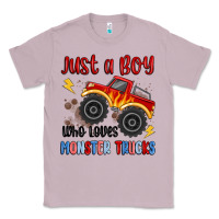 Lilac just a boy who loves monster trucks Classic Tee - MaliasSmallBusiness