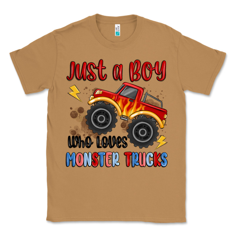 Just A Boy Who Loves Monster Trucks Classic Tee by MaliasSmallBusiness | Teevron