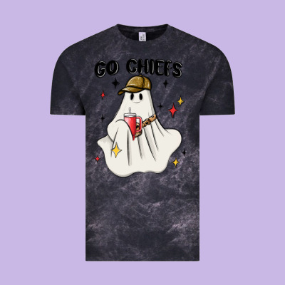 Go Chiefs Boujee Sports Ghost Stanley Vintage Tee Designed By Maliassmallbusiness