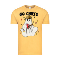 Vintage Mustard go chiefs boujee sports ghost stanley Vintage Tee - MaliasSmallBusiness