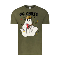 Vintage Olive go chiefs boujee sports ghost stanley Vintage Tee - MaliasSmallBusiness