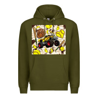 Army Green softball crusher Premium Hoodie - TumblerDesignByShophia