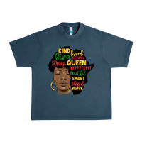Midnight Navy black woman africa silhouette Urban Heavy Tee - MaliasSmallBusiness