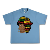 Pebble Blue black woman africa silhouette Urban Heavy Tee - MaliasSmallBusiness