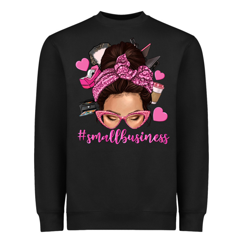 Small Business Messy Bun Heavyweight Sweatshirt by NancyCooperArtShop | Teevron