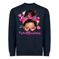 Navy small business messy bun Heavyweight Sweatshirt - NancyCooperArtShop