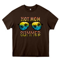 Chocolate Brown hot mom summer Heavy Core Tee - CowhideDigitalArt