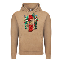 Vintage Coffee Red Christmas long haired Cow Vintage Hoodie - NancyCooperArtShop