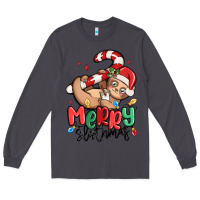 Smoke merry slothmas Long Sleeve Tee - MaliasSmallBusiness
