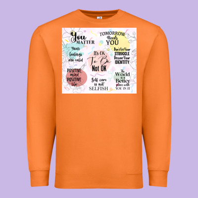 It's Ok To Be Not Ok Premium Sweatshirt Designed By Tumblerdesignbyshophia