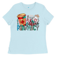 Baby Blue coffee pharmacy Ladies Tee - RacoonDesign