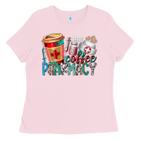 Bubblegum Pink coffee pharmacy Ladies Tee - RacoonDesign