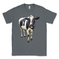 Charcoal Heather Holstein Bull Classic Tee - LillyAllenDesigns