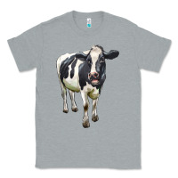 Heather Grey Holstein Bull Classic Tee - LillyAllenDesigns