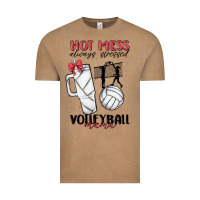 Vintage Coffee hot mess always stressed volleyball mama Vintage Tee - MaliasSmallBusiness