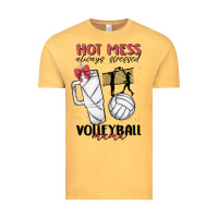 Vintage Mustard hot mess always stressed volleyball mama Vintage Tee - MaliasSmallBusiness