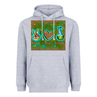 Heather Grey peace love lab tech Heavyweight Hoodie - TumblerDesignByShophia