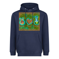 Navy peace love lab tech Heavyweight Hoodie - TumblerDesignByShophia