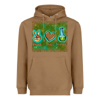 Toasted Coconut peace love lab tech Heavyweight Hoodie - TumblerDesignByShophia