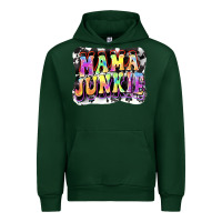 Forest Green Mama junkie Mother's Day Urban Hoodie - FaDigitalArtStudio