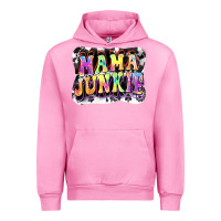 Fuchsia Pink Mama junkie Mother's Day Urban Hoodie - FaDigitalArtStudio