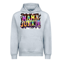 Heather Grey Mama junkie Mother's Day Urban Hoodie - FaDigitalArtStudio