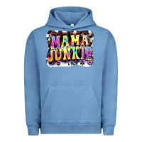 Pigment Pebble Blue Mama junkie Mother's Day Urban Hoodie - FaDigitalArtStudio