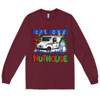 Burgundy jolliest bunch of postal workers this side of the Long Sleeve Tee - MaliasSmallBusiness