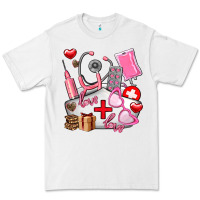 White nurse  valentines day love Premium Tee - AdoDesignShop
