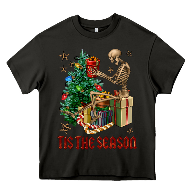 Skeleton Tis The Season Heavy Core Tee by FaDigitalArtStudio | Teevron