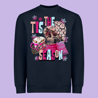Tis The Season Winter Skull Heavyweight Sweatshirt Designed By Nancycooperartshop