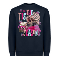 Navy tis the season winter skull Heavyweight Sweatshirt - NancyCooperArtShop