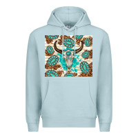 Blue Mist gemstone bull skull leopard Premium Hoodie - TumblerDesignByShophia