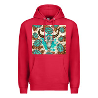 Cardinal gemstone bull skull leopard Premium Hoodie - TumblerDesignByShophia