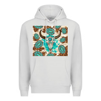 Dove Grey gemstone bull skull leopard Premium Hoodie - TumblerDesignByShophia