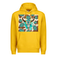 Lemon gemstone bull skull leopard Premium Hoodie - TumblerDesignByShophia