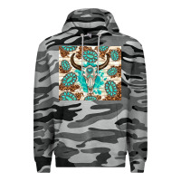 Slate Camo gemstone bull skull leopard Premium Hoodie - TumblerDesignByShophia