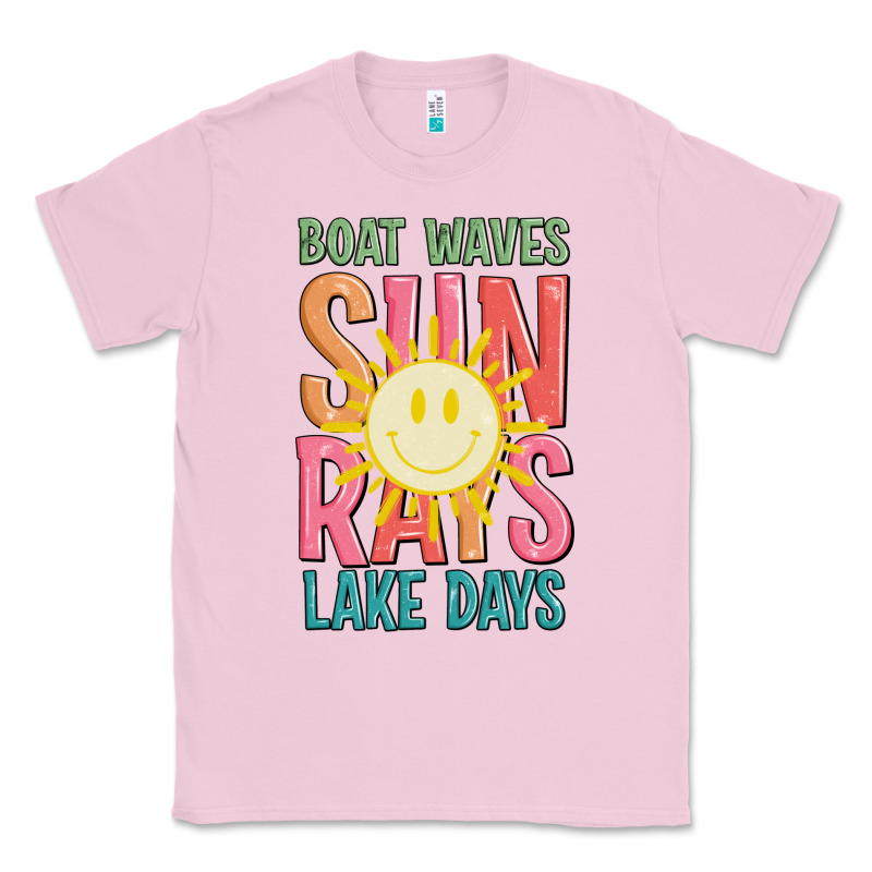 Boat Waves Sun Rays Lake Days Classic Tee by JahusDesignShop | Teevron