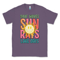 Lavender boat waves sun rays lake days Classic Tee - JahusDesignShop
