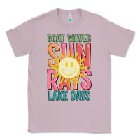 Lilac boat waves sun rays lake days Classic Tee - JahusDesignShop