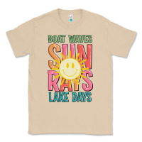 Mushroom boat waves sun rays lake days Classic Tee - JahusDesignShop