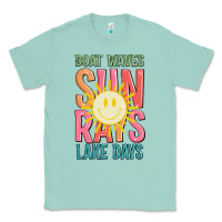 Seafoam boat waves sun rays lake days Classic Tee - JahusDesignShop