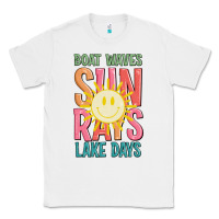 White boat waves sun rays lake days Classic Tee - JahusDesignShop