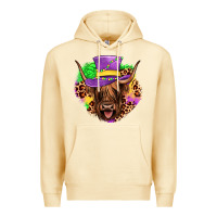 Pina Colada highland cow mardi gras Premium Hoodie - JahusDesignShop