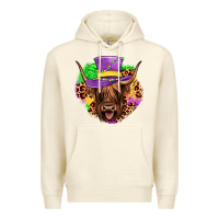 Sandshell highland cow mardi gras Premium Hoodie - JahusDesignShop