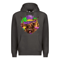 Smoke highland cow mardi gras Premium Hoodie - JahusDesignShop