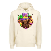 Tofu highland cow mardi gras Premium Hoodie - JahusDesignShop