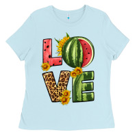 Baby Blue love watermelon Ladies Tee - HRA Design Shop